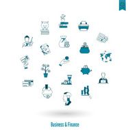 business and finance icon set N362