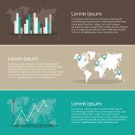 Horizontal banner - infographic elements