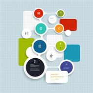 Minimal Infographics elements design Abstract circles and squares infographics N5
