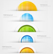 Set of modern vector banners with blue lines N2