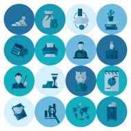 business and finance icon set N363