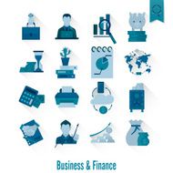 business and finance icon set N364