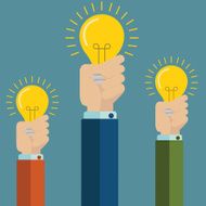 Flat style modern idea innovation light bulb concept