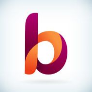 Modern twisted letter b N2