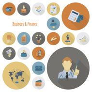 business and finance icon set N367