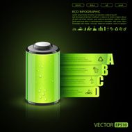 Eco infographic made of battery vector