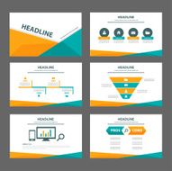 Orange and green Multipurpose Presentation Templates set