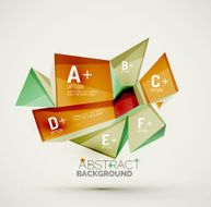 Geometric shapes with sample text Abstract template N324