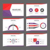 Purple and red multipurpose presentation templates