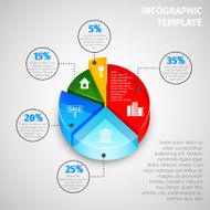 Pie chart real estate infographic N3