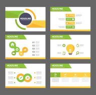 Yellow and green Multipurpose Presentation Templates set