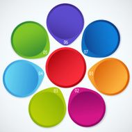 Circular Colorful arrow (circle) Multi colored vector business banners Infographic N2