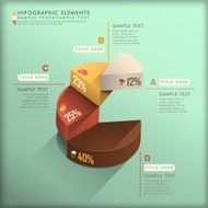 abstract flat design pie chart infographics N2