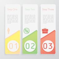 Design number banners template website layout
