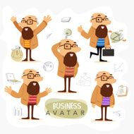 Set of different business avatars N2