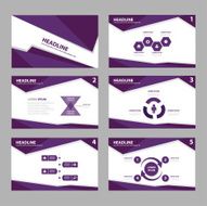 Multipurpose Purple infographic element Template set