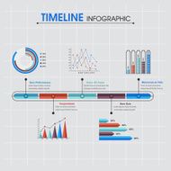 Set of timeline infographic elements for business N2