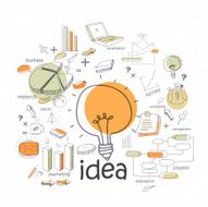 Creative stylish idea business infographic elements