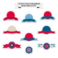 Tri-color elements on white background lables N2