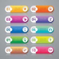 Infographic design template and marketing icons N57