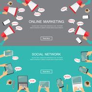 communiation and online market banner