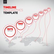 Vector retro Infographic Timeline Template with pointers N3