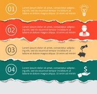 Vector torn pages for infographic N2