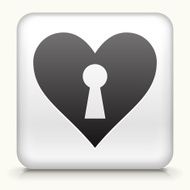 Square Button with Heart Shaped Keyhole