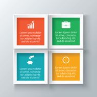 Vector squares for infographic N2