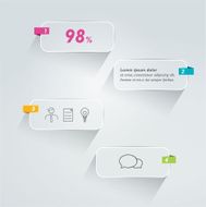 Speech bubbles text infographic Vector