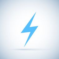 Vector lightning icon Isolated on white background