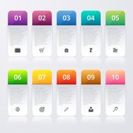 Vector illustration infographics ten options N11