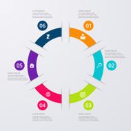 Vector illustration infographics six options N15