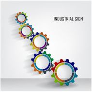 Color Gears Infographics Number Options Banner