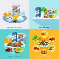 Healthy Food Flat Set