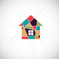 House abstract real estate vector background N2