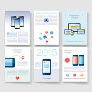 Templates Design Set of Web Mail Brochures Mobile Technology Infographic N288