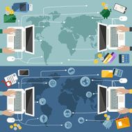 Worldwide Internet payments concept