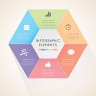 Colorful hexagon infographic N2