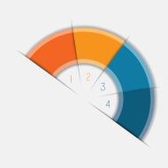 Infographic Semicircle Text Areas 4 Positions