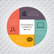 Circle square infographic