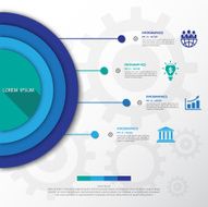 Business Infographics circle origami style Vector illustration N3