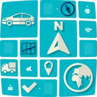 navigation flat infographic N32