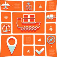 navigation flat infographic N33