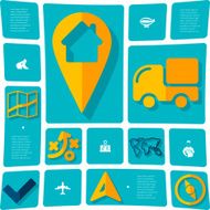 navigation flat infographic N34