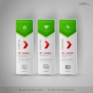 Vector tabs as design elements for business layouts N42