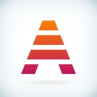 stripes letter A icon design element template