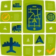 navigation flat infographic N37