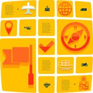 navigation flat infographic N38