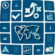 navigation flat infographic N39
